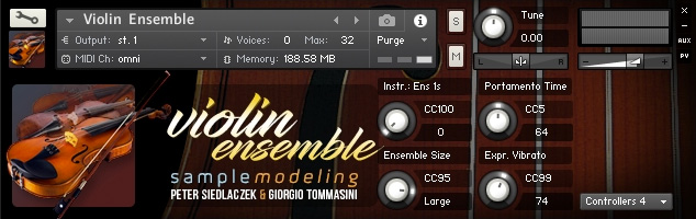 Samplemodeling Solo & Ensemble Strings GUI